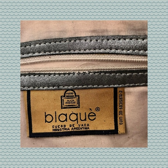 Blaque Metallic Hand Bag USED - Picture 6 of 10
